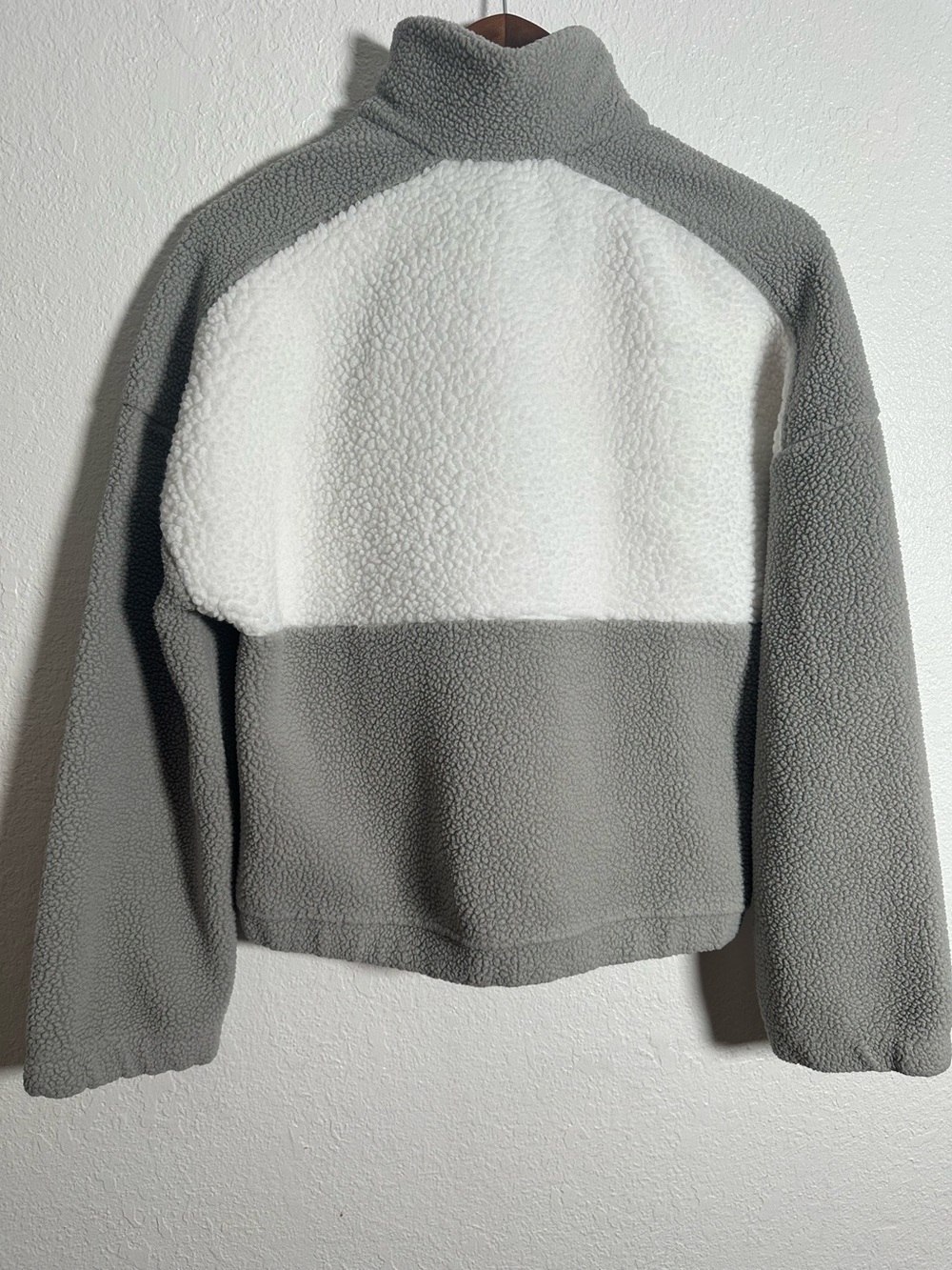 Columbia Women’s Half Snap Sherpa Fleece Grey Pullover Size S - Picture 3 of 7